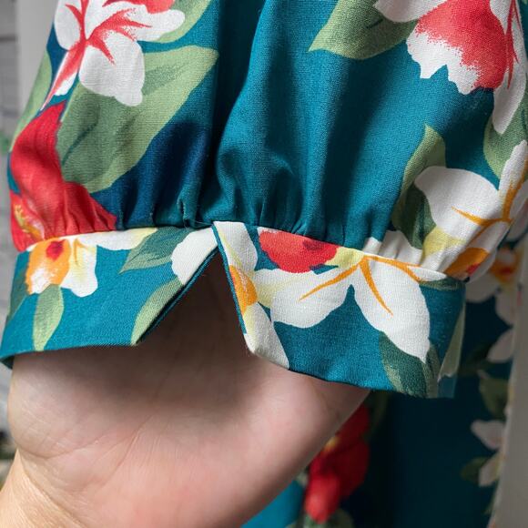 Vintage Royal Creations Hawaii Womens Size M Short Sleeve Floral Maxi Dress - Picture 9 of 10